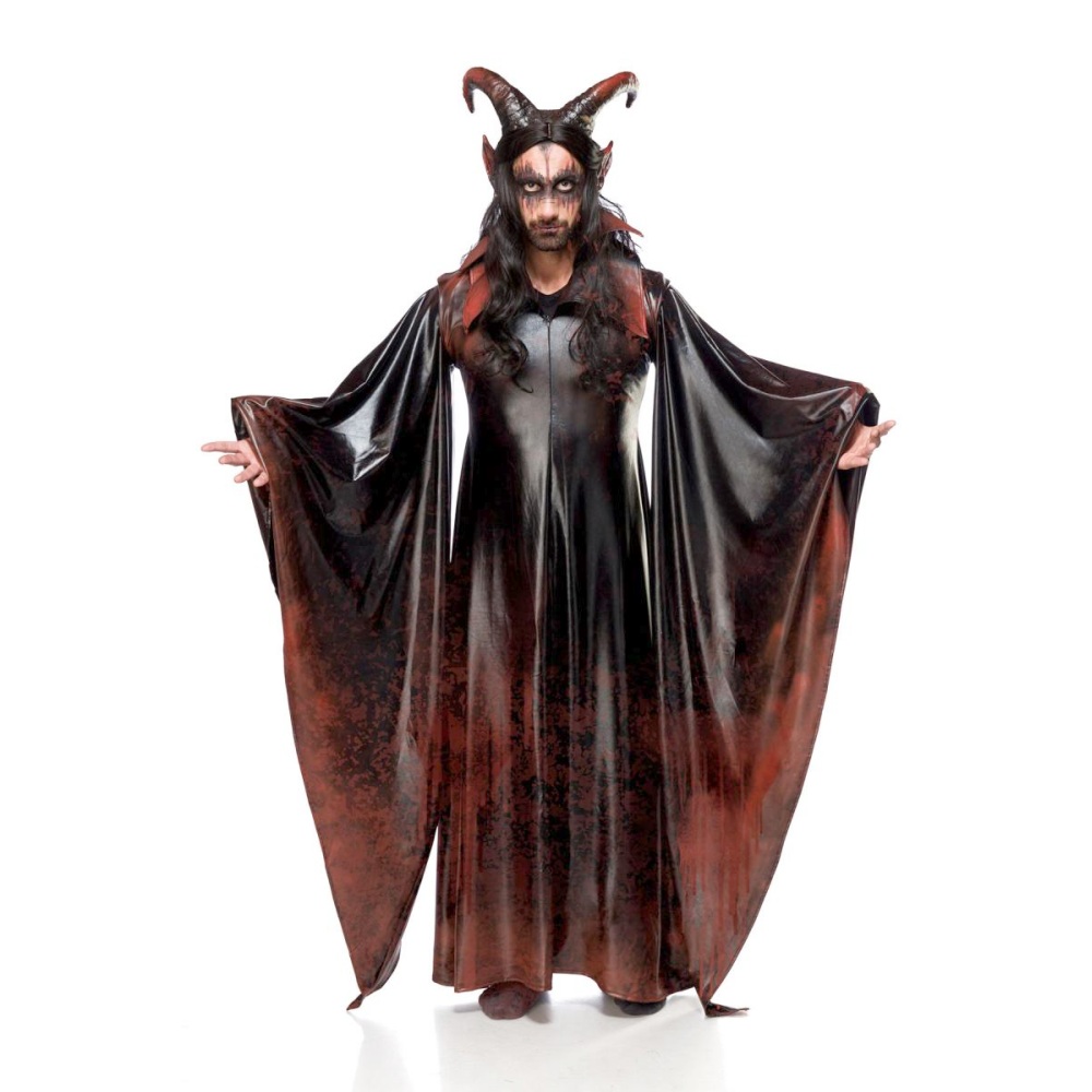 Mask Paradise - Blood Demon Kostuum - Zwart/Rood